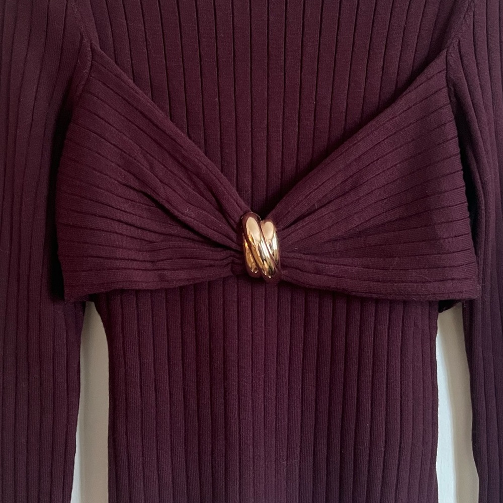 💖Black Raspberry Ribbed Knit Sweater💖 - Picture 12 of 15
